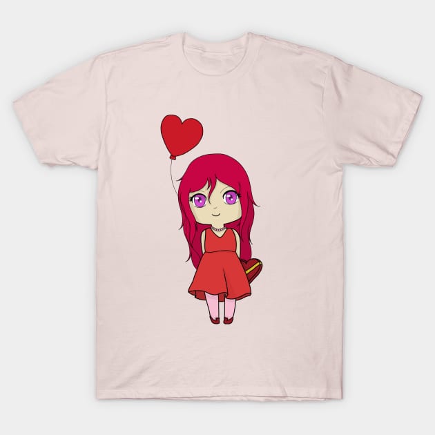 chibi valentine day gacha girl T-Shirt by LillyTheChibi